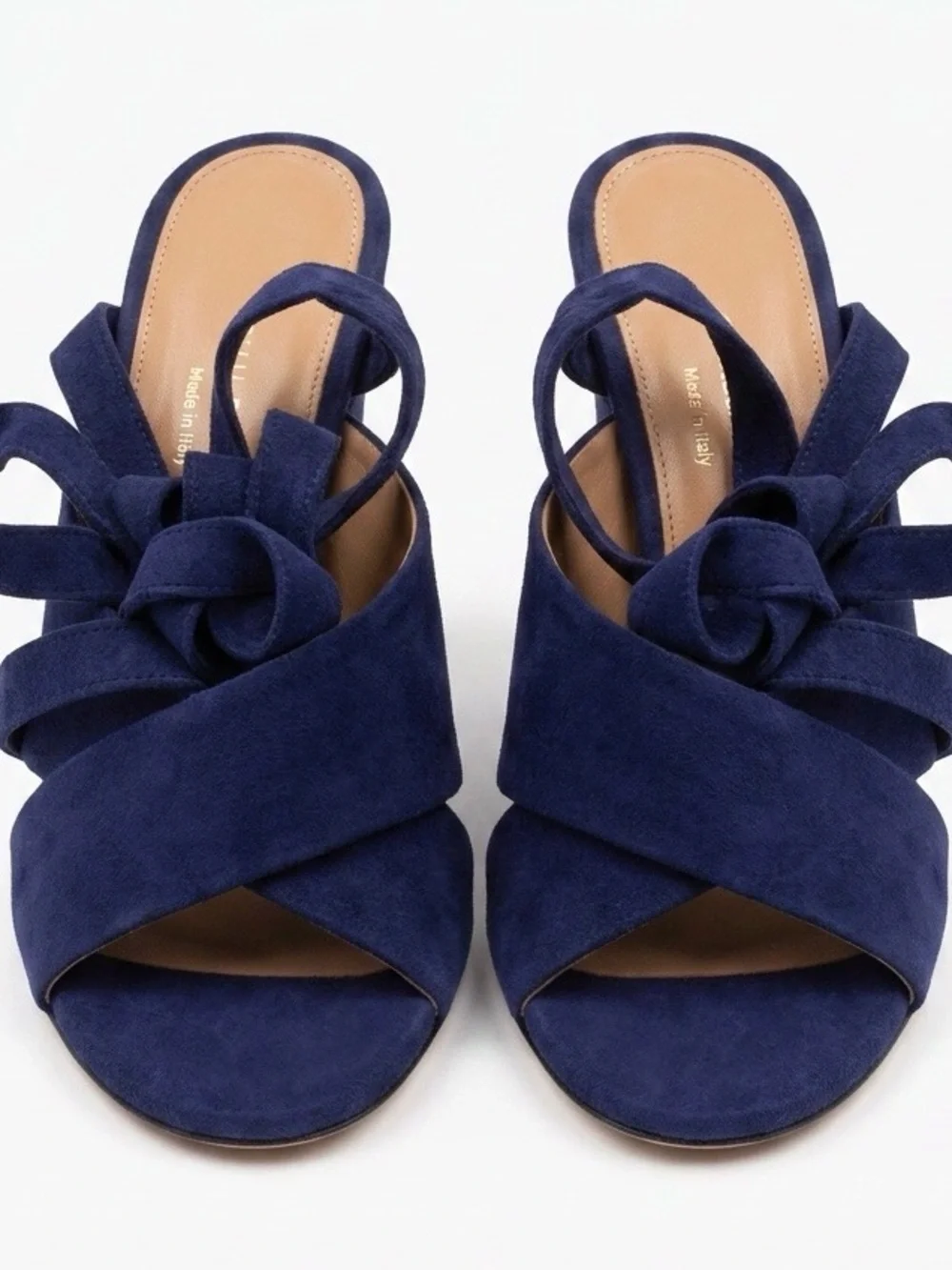 Charles by Charles David Navy Suede Strappy Wedge Sandals Size 8.5